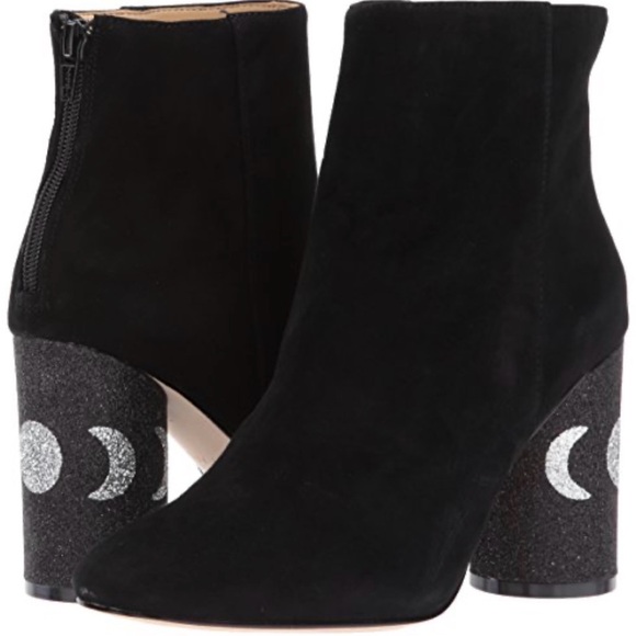 New in Box Katy Perry The Mayari *Suede Ankle Boot (Size 7.5) Black - Picture 2 of 13